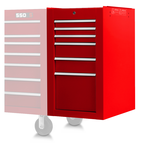 Proto® 550S Side Cabinet - 6 Drawer, Gloss Red - Industrial Tool & Supply