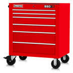 Proto® 550S 34" Roller Cabinet - 6 Drawer, Gloss Red - Industrial Tool & Supply