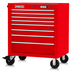 Proto® 550S 34" Roller Cabinet - 8 Drawer, Gloss Red - Industrial Tool & Supply