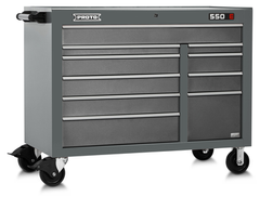 Proto® 550E 50" Power Workstation - 10 Drawer, Dual Gray - Industrial Tool & Supply