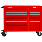 Proto® 550S 50" Workstation - 10 Drawer, Gloss Red - Industrial Tool & Supply