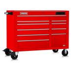 Proto® 550E 50" Front Facing Power Workstation w/ USB - 10 Drawer, Gloss Red - Industrial Tool & Supply