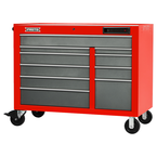 Proto® 550E 50" Front Facing Power Workstation w/ USB - 10 Drawer, Safety Red and Gray - Industrial Tool & Supply