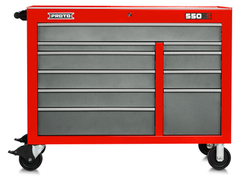 Proto® 550S 50" Workstation - 10 Drawer, Safety Red and Gray - Industrial Tool & Supply