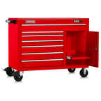 Proto® 550S 50" Workstation - 7 Drawer & 1 Shelf, Gloss Red - Industrial Tool & Supply