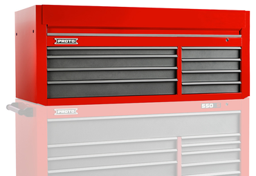 Proto® 550S 66" Top Chest - 8 Drawer, Safety Red and Gray - Industrial Tool & Supply