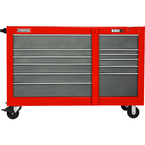 Proto® 550S 66" Workstation with Removable Lock Bar- 11 Drawer- Safety Red & Gray - Industrial Tool & Supply