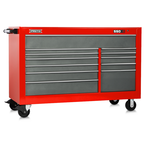 Proto® 550S 66" Workstation - 12 Drawer, Safety Red and Gray - Industrial Tool & Supply