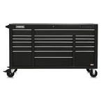 Proto® 550E 67" Power Workstation - 18 Drawer, Gloss Black - Industrial Tool & Supply