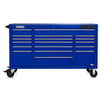 Proto® 550E 67" Front Facing Power Workstation w/ USB - 18 Drawer, Gloss Blue - Industrial Tool & Supply