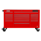 Proto® 550E 67" Power Workstation - 18 Drawer, Gloss Red - Industrial Tool & Supply