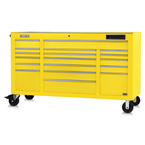 Proto® 550E 67" Front Facing Power Workstation w/ USB - 18 Drawer, Gloss Yellow - Industrial Tool & Supply