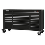 Proto® 550S 67" Workstation - 20 Drawer, Gloss Black - Industrial Tool & Supply