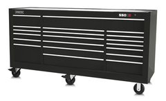 Proto® 550S 88" Workstation - 18 Drawer, Gloss Black - Industrial Tool & Supply