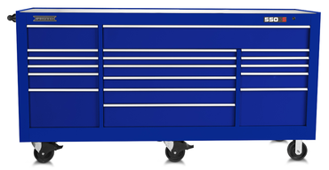 Proto® 550S 88" Workstation - 20 Drawer, Gloss Blue - Industrial Tool & Supply