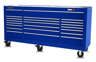 Proto® 550S 88" Workstation - 22 Drawer, Gloss Blue - Industrial Tool & Supply