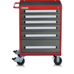 Proto® 560S 30" Roller Cabinet- 6 Drawer- Safety Red & Gray - Industrial Tool & Supply