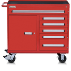 Proto® 560S 45" Workstation- 6 Drawer & 1 Shelf- Gloss Red - Industrial Tool & Supply