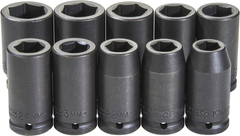 Proto® 3/4" Drive 10 Piece Impact Socket Set - 6 Point - Industrial Tool & Supply