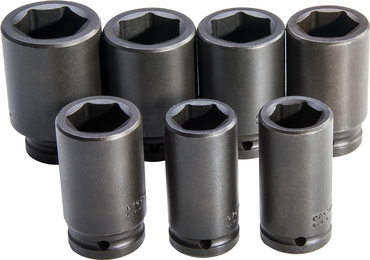 Proto® 3/4" Drive 7 Piece Deep Metric Impact Socket Set - 6 Point - Industrial Tool & Supply