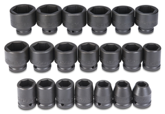 Proto® 3/4" Drive 20 Piece Impact Socket Set - 6 Point - Industrial Tool & Supply