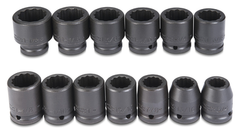 Proto® 3/4" Drive 13 Piece Impact Socket Set - 12 Point - Industrial Tool & Supply