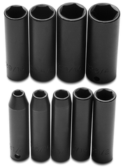 Proto® 3/8" Drive 9 Piece Deep Impact Socket Set - 6 Point - Industrial Tool & Supply