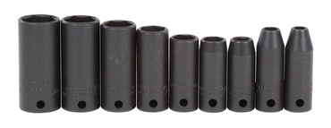 Proto® 3/8" Drive 9 Piece Thin Wall Deep Impact Socket Set - 6 Point - Industrial Tool & Supply