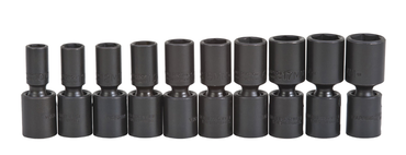 Proto® 3/8" Drive 10 Piece Deep Metric Universal Impact Socket Set - 6 Point - Industrial Tool & Supply