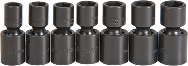 Proto® 1/2" Drive 7 Piece Metric Universal Impact Socket Set - 6 Point - Industrial Tool & Supply