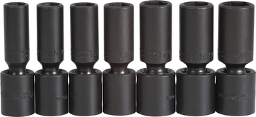 Proto® 1/2" Drive 7 Piece Deep Metric Universal Impact Socket Set - 6 Point - Industrial Tool & Supply