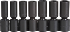 Proto® 1/2" Drive 7 Piece Deep Metric Universal Impact Socket Set - 6 Point - Industrial Tool & Supply