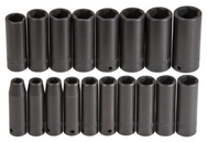 Proto® 1/2" Drive 18 Piece Deep Impact Socket Set - 6 Point - Industrial Tool & Supply