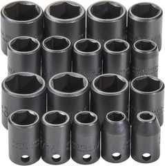 Proto® 3/8" Drive 18 Piece Universal Impact Socket Set - 6 Point - Industrial Tool & Supply