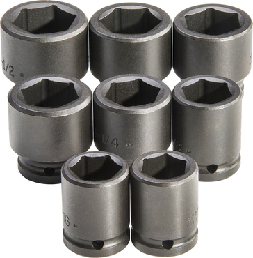 Proto® 3/4" Drive 8 Piece Impact Socket Set - 6 Point - Industrial Tool & Supply