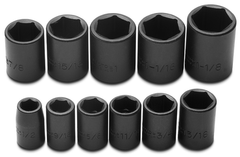 Proto® 1/2" Drive 11 Piece Impact Socket Set - 6 Point - Industrial Tool & Supply