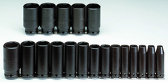 Proto® 1/2" Drive 19 Piece Deep Impact Socket Set - 6 Point - Industrial Tool & Supply