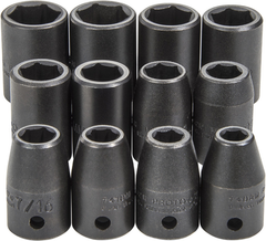 Proto® 1/2" Drive 12 Piece Impact Socket Set - 6 Point - Industrial Tool & Supply