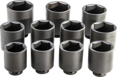 Proto® 1" Drive 11 Piece Deep Impact Socket Set - 6 Point - Industrial Tool & Supply