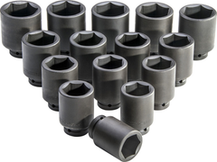 Proto® 1" Drive 15 Piece Deep Impact Socket Set - 6 Point - Industrial Tool & Supply