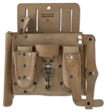 Proto® Leather Extra Capacity 14-Pocket Electrician's Pouch - Industrial Tool & Supply