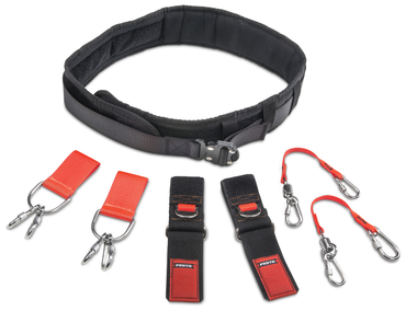 Proto® Tethering Large Comfort Belt Set with (2) Belt Adapter (JBELTAD2) and D-Ring Wrist Strap System (2) JWS-DR and (2) JLANWR6LB - Industrial Tool & Supply