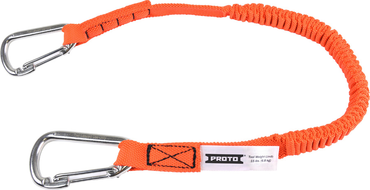 Proto® Elastic Lanyard With 2 Stainless Steel Carabiners - 15 lb. - Industrial Tool & Supply