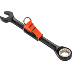 Proto® Tether-Ready Black Chrome Combination Reversible Ratcheting Wrench 3/8" - Spline - Industrial Tool & Supply