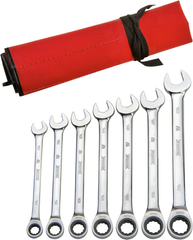 Proto® 7 Piece Full Polish Metric Ratcheting Wrench Set - 12 Point - Industrial Tool & Supply