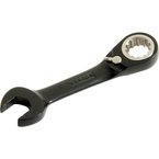 Proto® Black Chrome Combination Stubby Reversible Ratcheting Wrench 9/16" - Spline - Industrial Tool & Supply