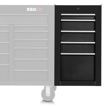 Proto® 550S Side Cabinet - 5 Drawer, Dual Black - Industrial Tool & Supply