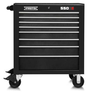 Proto® 550S 34" Roller Cabinet - 8 Drawer, Dual Black - Industrial Tool & Supply