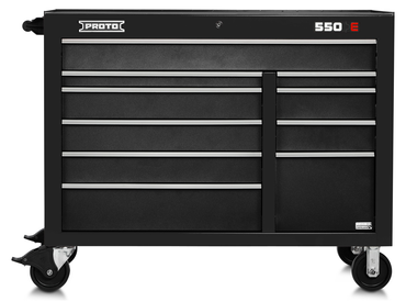 Proto® 550E 50" Power Workstation - 10 Drawer, Dual Black - Industrial Tool & Supply