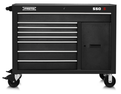 Proto® 550S 50" Workstation - 8 Drawer & 1 Shelf, Dual Black - Industrial Tool & Supply